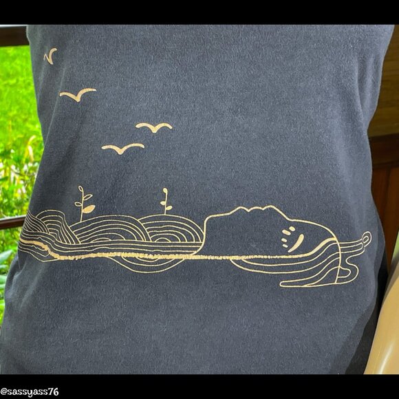 ▪️MARC JACOBS▪️Cotton Cap Sleeve Abstract 'Ophelia' Graphic Tee Top - Picture 3 of 5